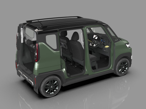 Mitsubishi Delica Mini 2023 HQ interior 3D Model