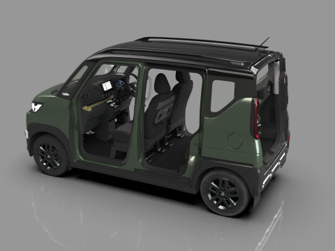Mitsubishi Delica Mini 2023 HQ interior 3D Model