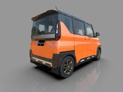 Mitsubishi Delica Mini 2023 HQ interior 3D Model