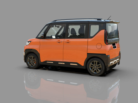 Mitsubishi Delica Mini 2023 HQ interior 3D Model