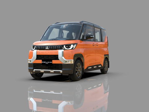 Mitsubishi Delica Mini 2023 HQ interior 3D Model