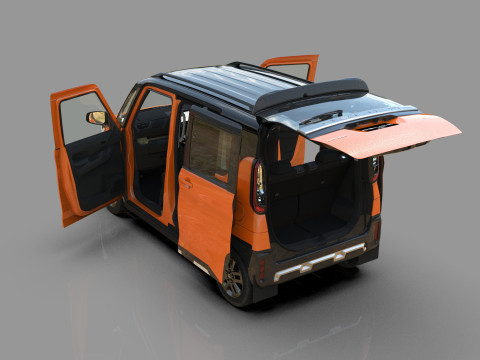 Mitsubishi Delica Mini 2023 HQ interior 3D Model
