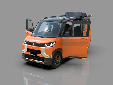 Mitsubishi Delica Mini 2023 HQ interior 3D Model
