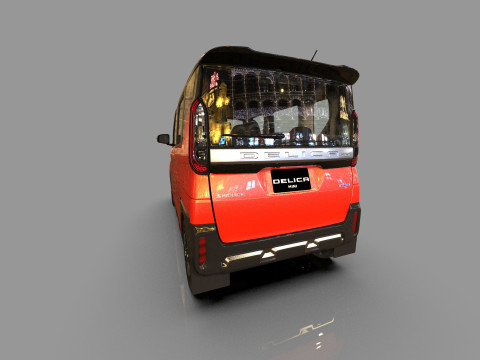 Mitsubishi Delica Mini 2023 HQ interior 3D Model
