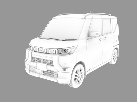Mitsubishi Delica Mini 2023 HQ interior 3D Model