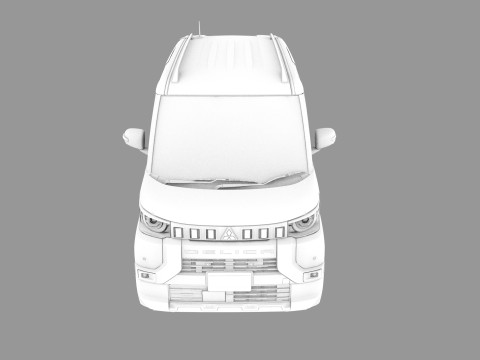Mitsubishi Delica Mini 2023 HQ interior 3D Model