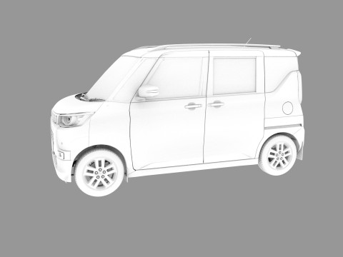 Mitsubishi Delica Mini 2023 HQ interior 3D Model