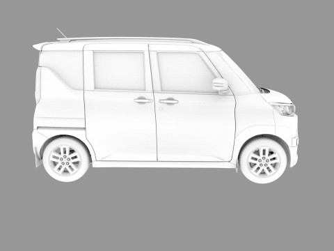 Mitsubishi Delica Mini 2023 HQ interior 3D Model