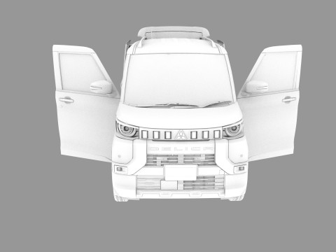 Mitsubishi Delica Mini 2023 HQ interior 3D Model