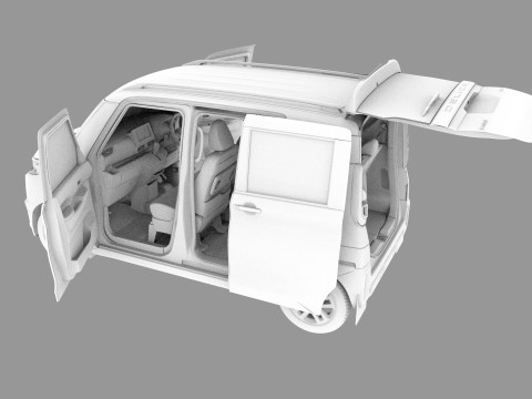Mitsubishi Delica Mini 2023 HQ interior 3D Model