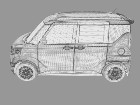 Mitsubishi Delica Mini 2023 HQ interior 3D Model