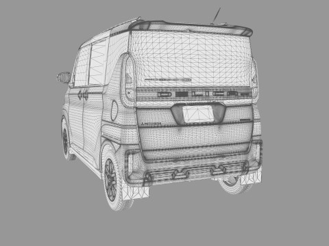 Mitsubishi Delica Mini 2023 HQ interior 3D Model