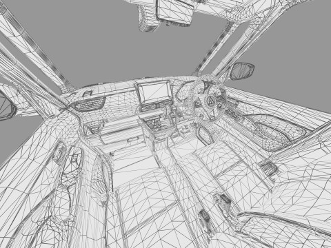Mitsubishi Delica Mini 2023 HQ interior 3D Model