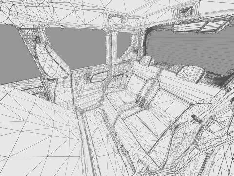 Mitsubishi Delica Mini 2023 HQ interior 3D Model