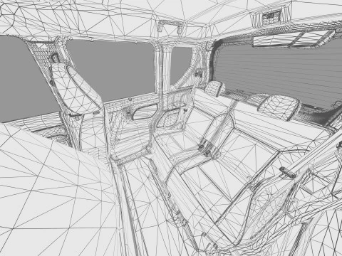 Mitsubishi Delica Mini 2023 HQ interior 3D Model