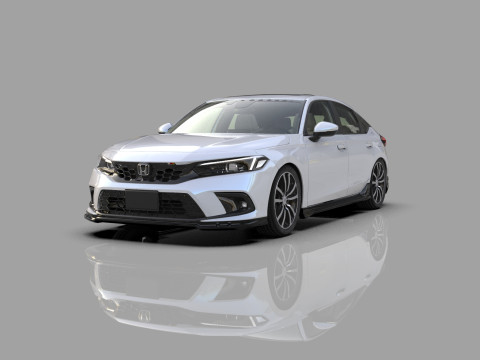 Honda Civic Hatchback 2022 HQ interior 3D 模型
