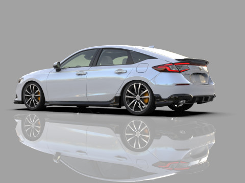 Honda Civic Hatchback 2022 HQ interior 3D 模型