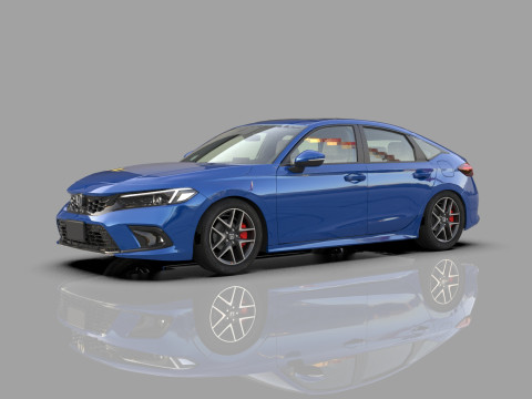Honda Civic Hatchback 2022 HQ interior 3D 模型