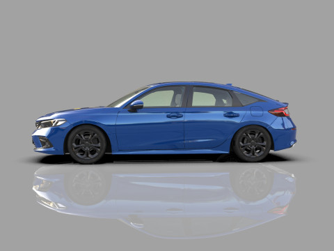Honda Civic Hatchback 2022 HQ interior 3D 模型