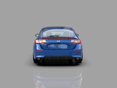 Honda Civic Hatchback 2022 HQ interior 3D 模型
