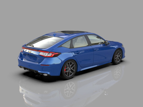 Honda Civic Hatchback 2022 HQ interior 3D 模型