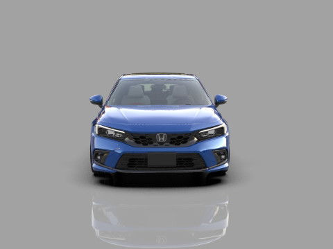 Honda Civic Hatchback 2022 HQ interior 3D 模型