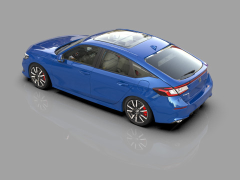 Honda Civic Hatchback 2022 HQ interior 3D 模型