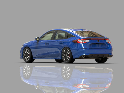Honda Civic Hatchback 2022 HQ interior 3D 模型