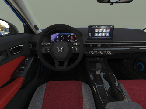 Honda Civic Hatchback 2022 HQ interior 3D 模型