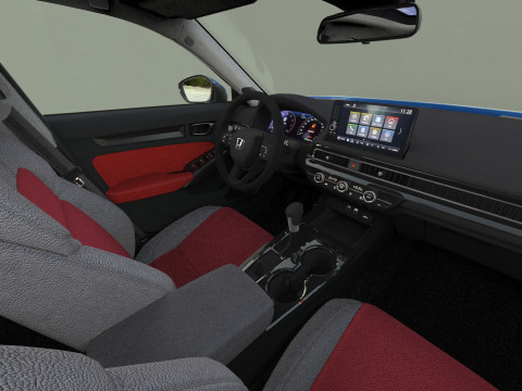 Honda Civic Hatchback 2022 HQ interior 3D 模型