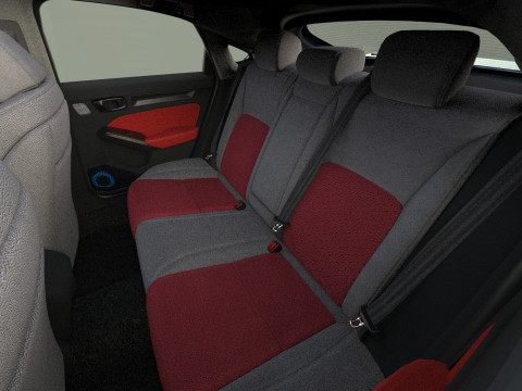 Honda Civic Hatchback 2022 HQ interior 3D 模型