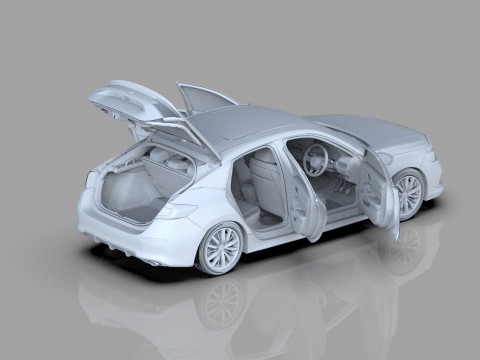 Honda Civic Hatchback 2022 HQ interior 3D 模型