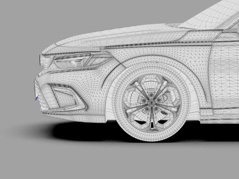 Honda Civic Hatchback 2022 HQ interior 3D 模型