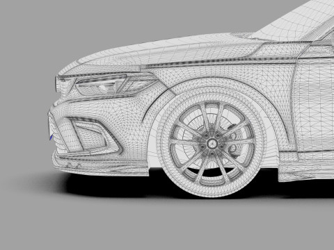 Honda Civic Hatchback 2022 HQ interior 3D 模型