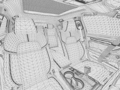 Honda Civic Hatchback 2022 HQ interior 3D 模型
