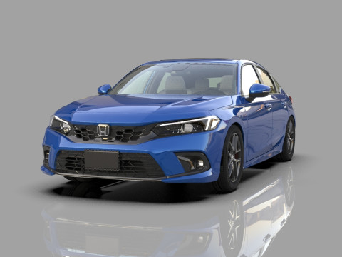 Honda Civic Hatchback 2022 HQ interior 3D Model