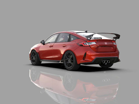 Honda Civic Type R 2022 Mugen bodykit HQ interior 3D Model