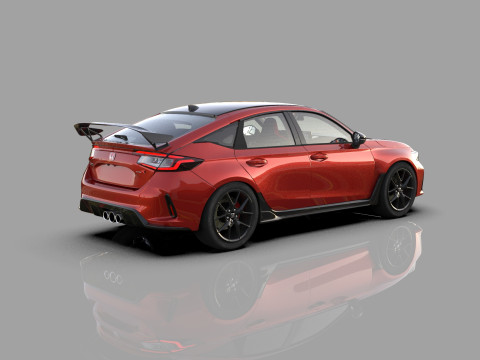 Honda Civic Type R 2022 Mugen bodykit HQ interior Modello 3D