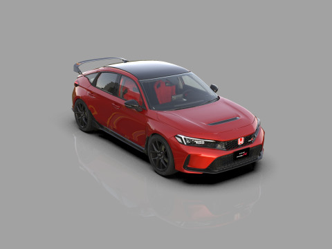 Honda Civic Type R 2022 Mugen bodykit HQ interior Modello 3D