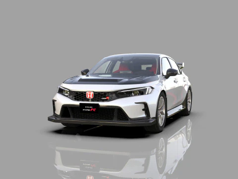Honda Civic Type R 2022 Mugen bodykit HQ interior 3D Model