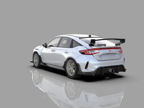 Honda Civic Type R 2022 Mugen bodykit HQ interior Modello 3D