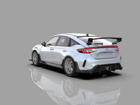 Honda Civic Type R 2022 Mugen bodykit HQ interior 3D Model