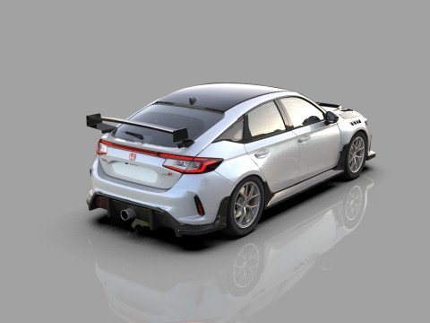 Honda Civic Type R 2022 Mugen bodykit HQ interior Modello 3D