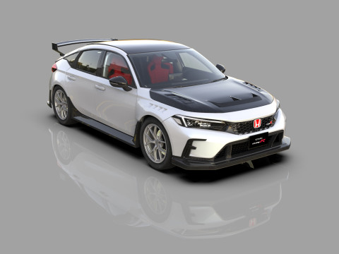Honda Civic Type R 2022 Mugen bodykit HQ interior Modello 3D