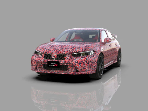 Honda Civic Type R 2022 Mugen bodykit HQ interior 3D Model