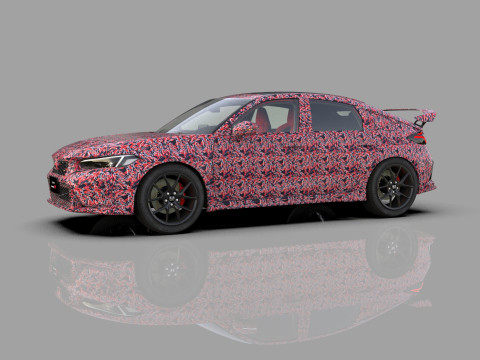 Honda Civic Type R 2022 Mugen bodykit HQ interior Modello 3D