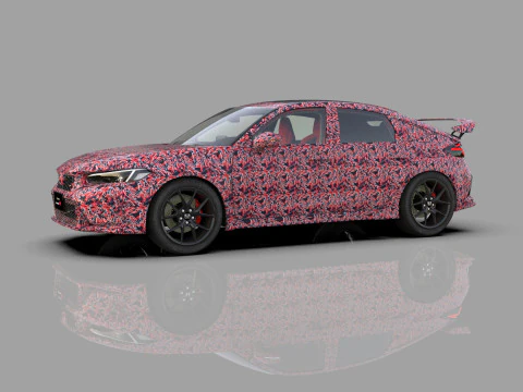 Honda Civic Type R 2022 Mugen bodykit HQ interior 3D Model