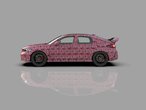 Honda Civic Type R 2022 Mugen bodykit HQ interior Modello 3D