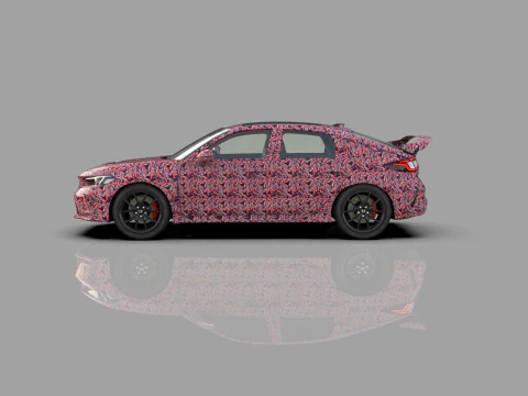 Honda Civic Type R 2022 Mugen bodykit HQ interior 3D Model