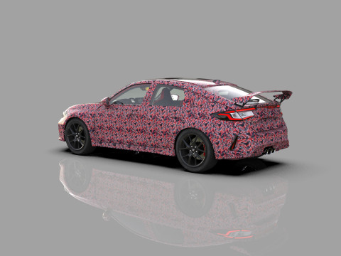 Honda Civic Type R 2022 Mugen bodykit HQ interior Modello 3D
